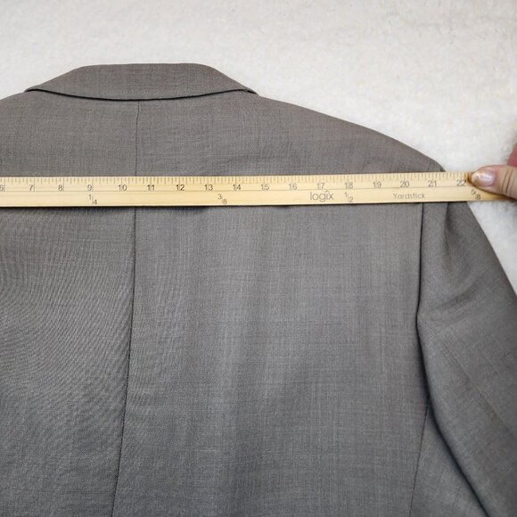 Kozelkas Mens Wear Suit Jacket Sports Coat Men 50 L Gray Gold Buttons Pockets - Picture 13 of 15